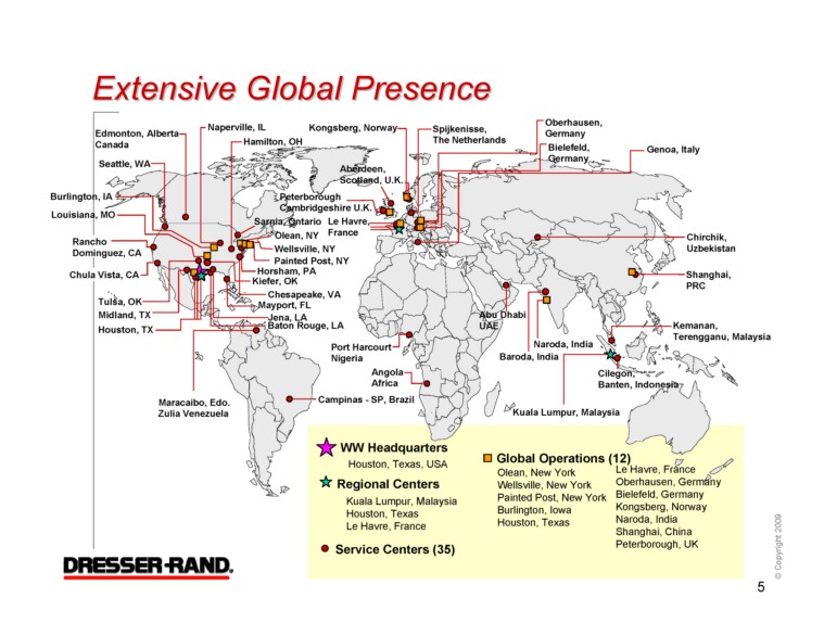 Dresser Rand Group Inc Form 8 K Ex 99 1 Presentation Slide