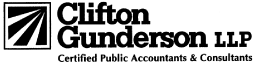 (CLIFTON GUNDERSON LLP LOGO)