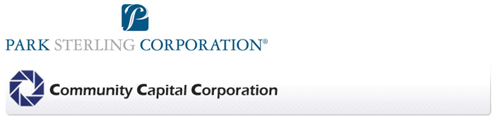 (PARK STERLING CORPORATION AND COMMUNITY CAPITAL CORPORATION LOGO)