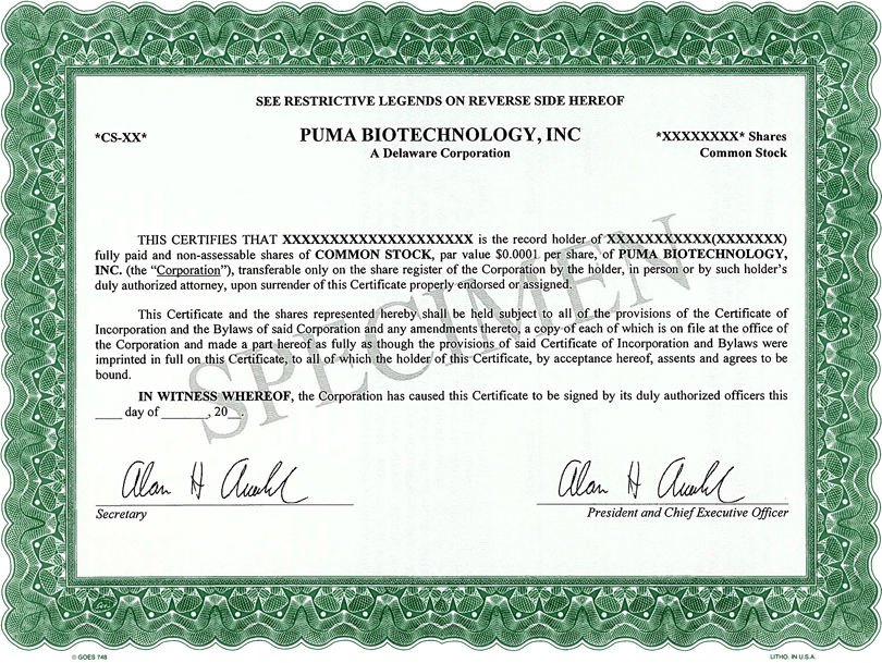 puma biotechnology inc stock