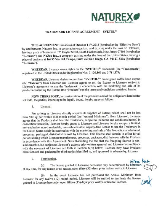 NATUREX-Trademark License Agreement - Svetol_Page_01.jpg