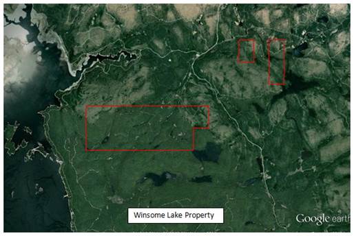 CanWealth Minerals Winsome Lake Google Map