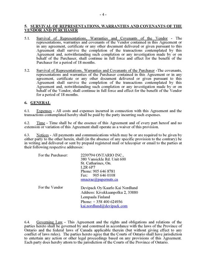 Patent Purchase Agreement Devipak OY - Exhibit 10.5_Page_4.jpg