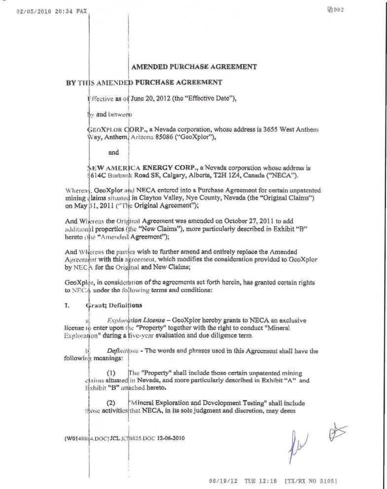Page 1 EX 10.1