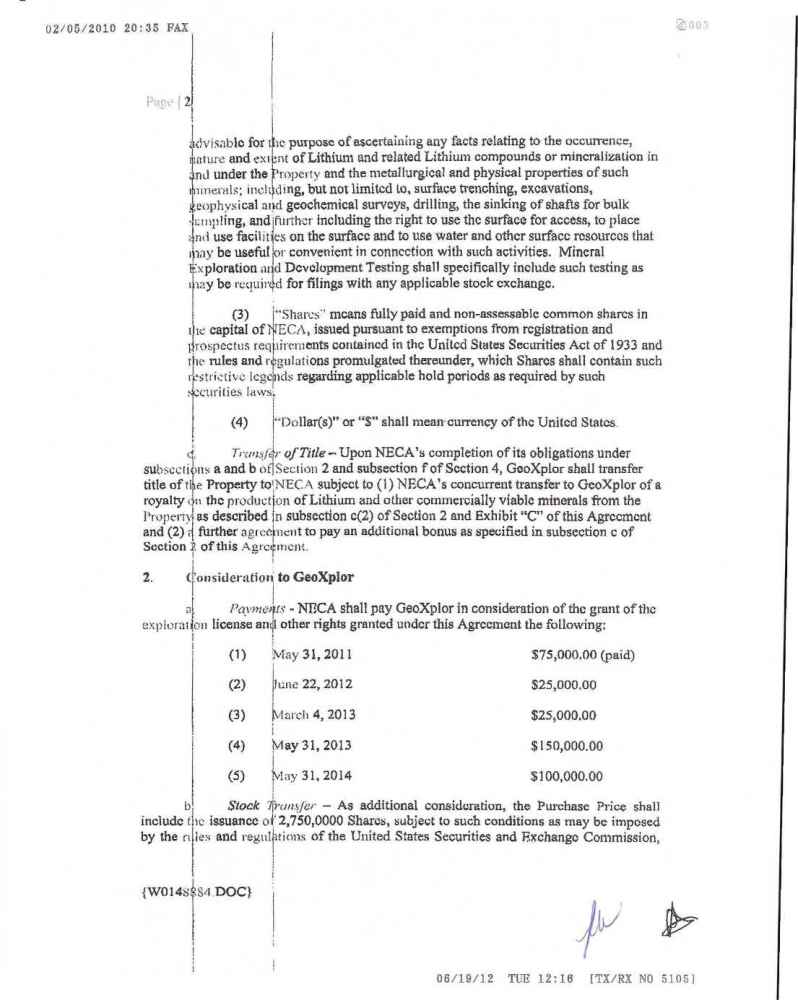 Page 2 EX 10.1