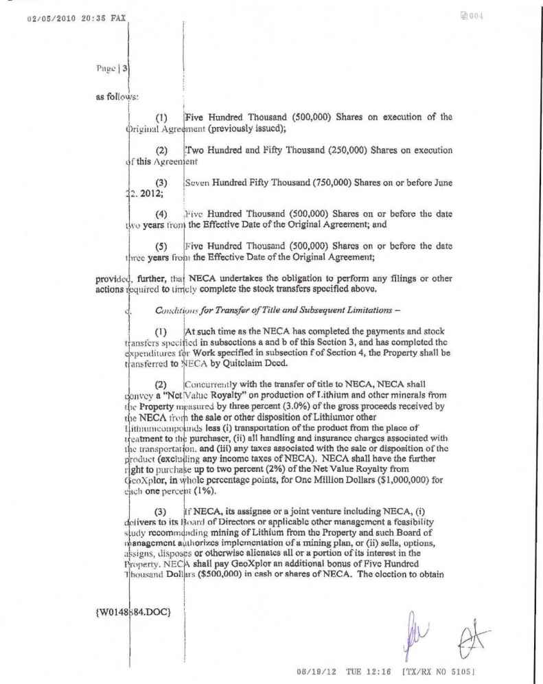 Page 3 EX 10.1