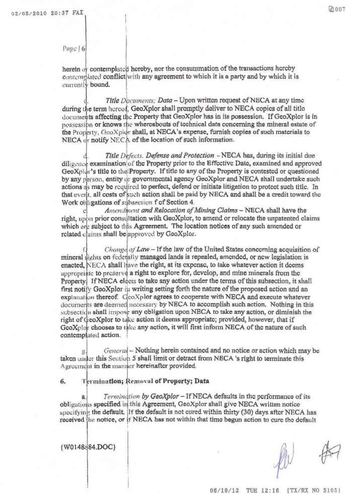 Page 6 EX 10.1