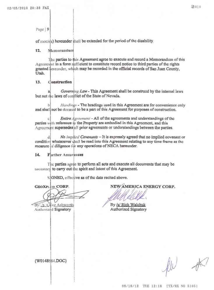 Page 9 EX 10.1