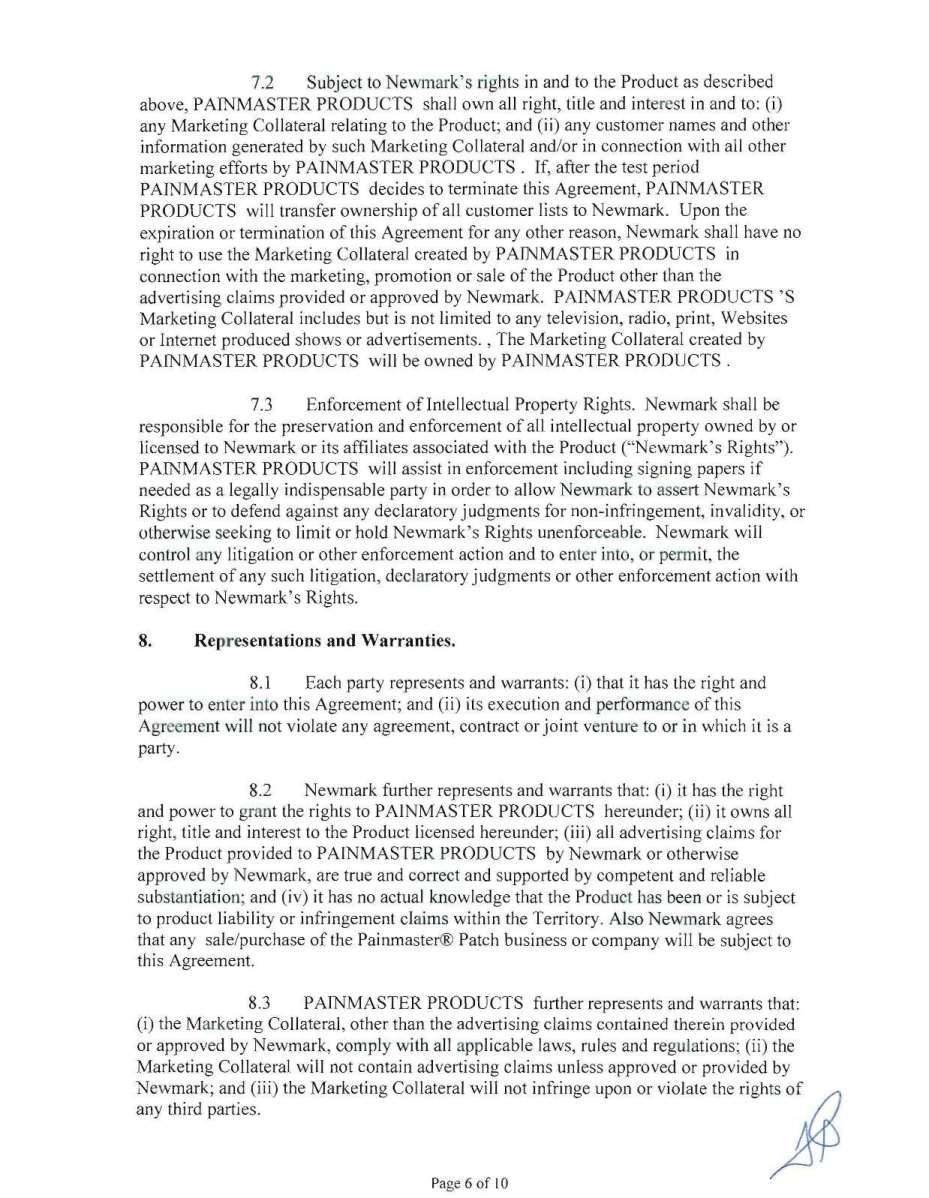 Marketing Agreement page 6