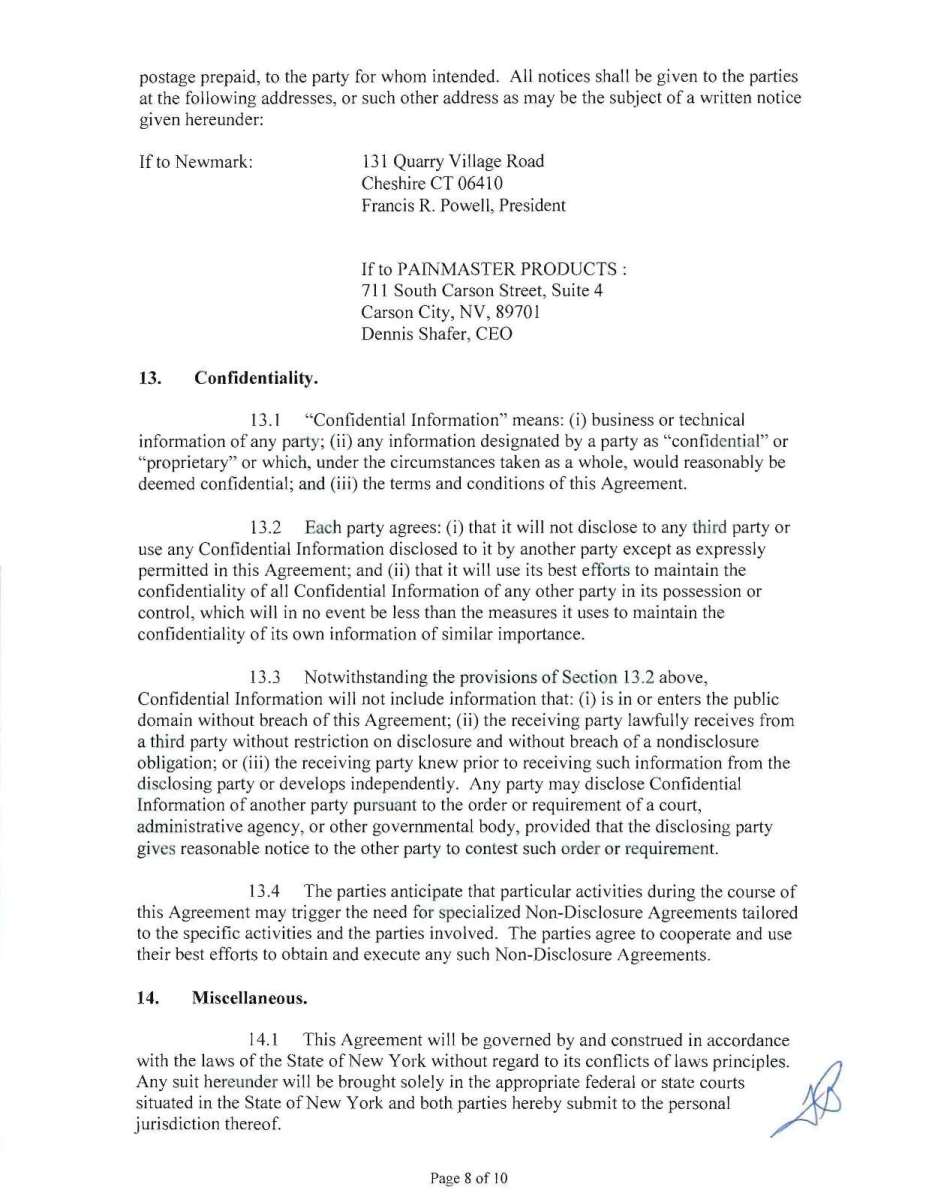 Marketing Agreement page 8